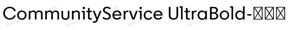 CommunityService UltraBold字体转换